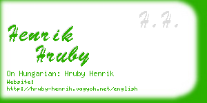 henrik hruby business card